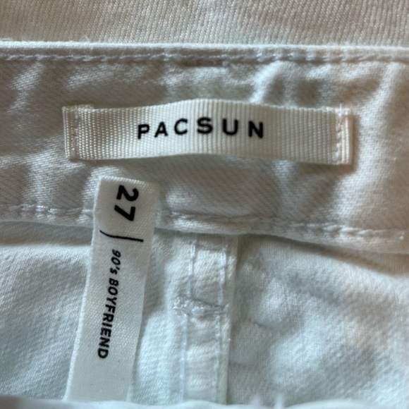 PacSun Ripped 90’s Boyfriend Jeans White Size 27 - Picture 5 of 5